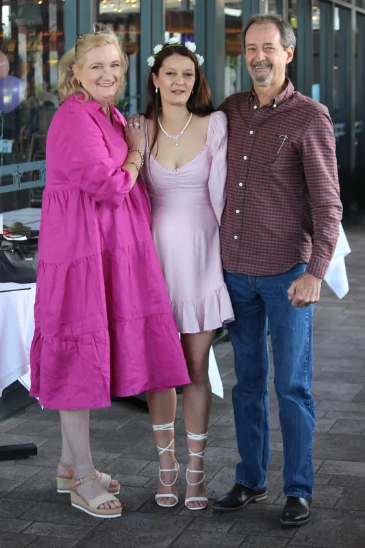 Family group outside the venue
